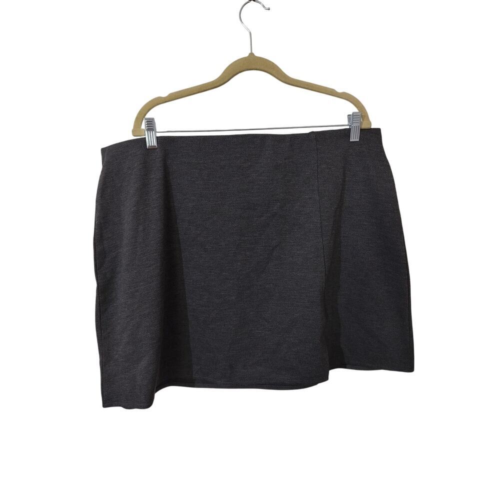3679) H & M Dark Grey Elastic Waist Pullon Mini Skirt Size XL